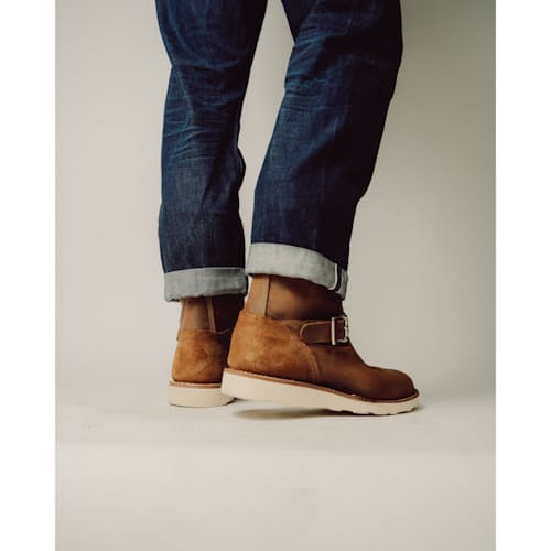 lifestyle image of Huckberry x White's Cykle Boot