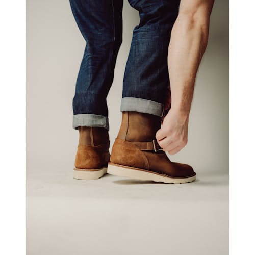 lifestyle image of Huckberry x White's Cykle Boot