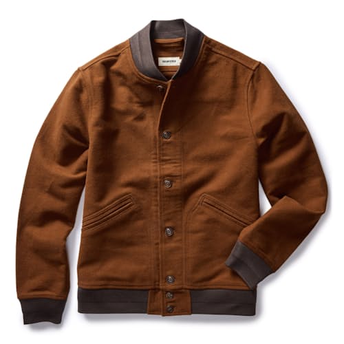 laydown image of The Moleskin Bomber Jacket