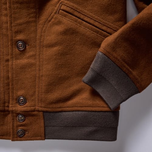 lifestyle image of The Moleskin Bomber Jacket