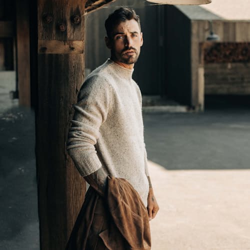 lifestyle image of The Seafarer Donegal Sweater