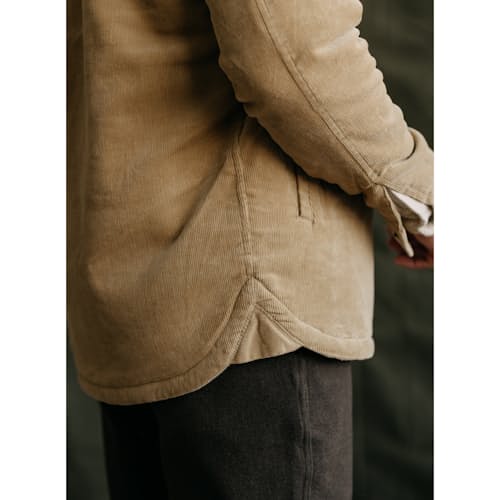 laydown image of The Western Corduroy Sherpa Lined Shirt Jacket