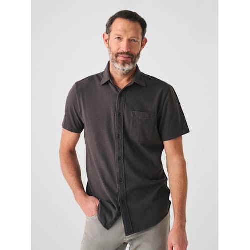 laydown image of Sunwashed Knit Short Sleeve Shirt