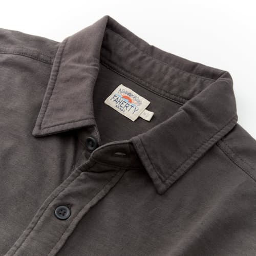 laydown image of Sunwashed Knit Short Sleeve Shirt