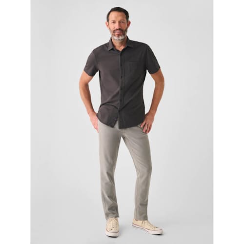 laydown image of Sunwashed Knit Short Sleeve Shirt