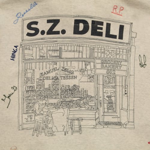 lifestyle image of Deli Quarter Zip Sweater