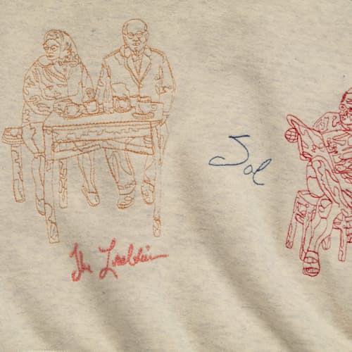 lifestyle image of Deli Quarter Zip Sweater