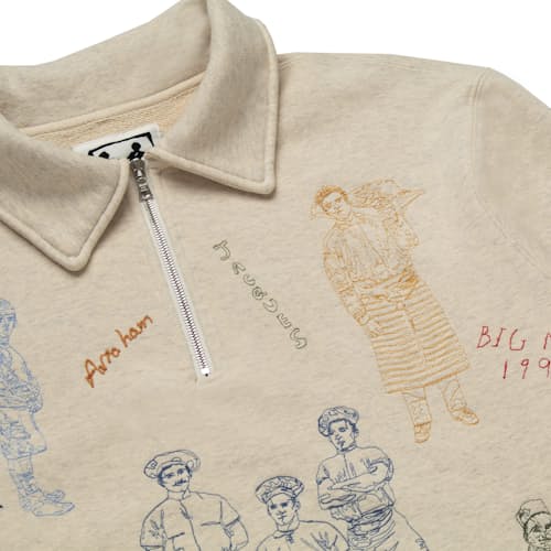 laydown image of Deli Quarter Zip Sweater