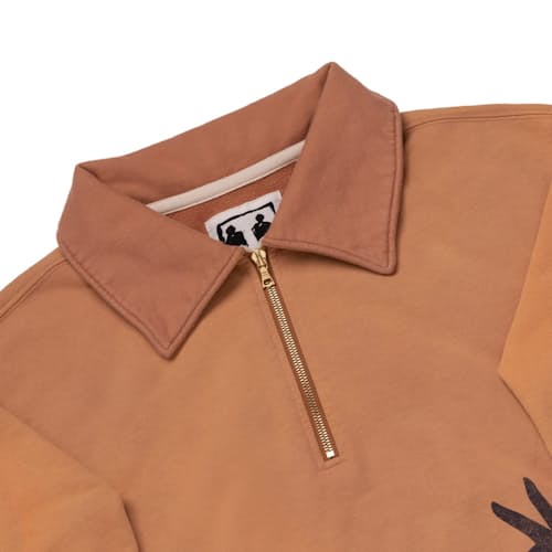 laydown image of Puppet Quarter Zip Sweater