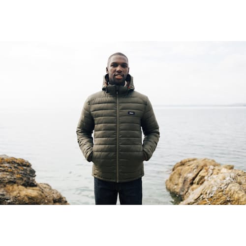 laydown image of Recycled Nimbus Ripstop Insulated Hooded Jacket