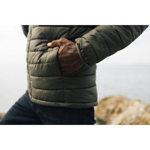 laydown image of Recycled Nimbus Ripstop Insulated Hooded Jacket