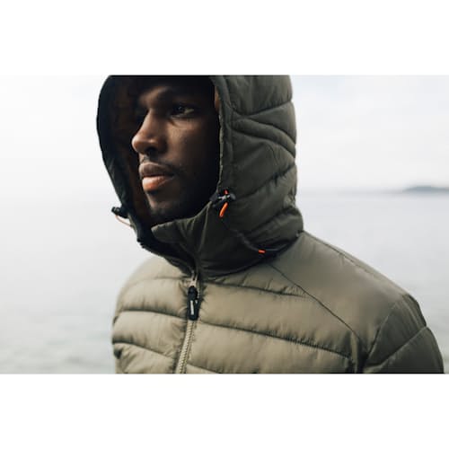 laydown image of Recycled Nimbus Ripstop Insulated Hooded Jacket