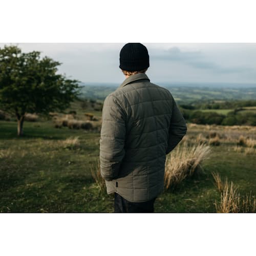 laydown image of Lapwing Quilted Insulated Shirt Jacket