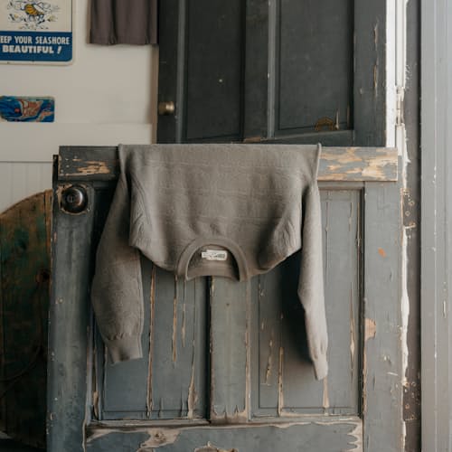 lifestyle image of Wave Texture Stitch Sweater