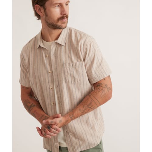 lifestyle image of Hemp Tencel Short Sleeve Shirt