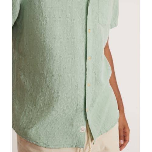 lifestyle image of Theo Textured Short Sleeve Shirt