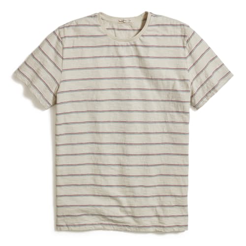 laydown image of Heavy Slub Stripe T-Shirt