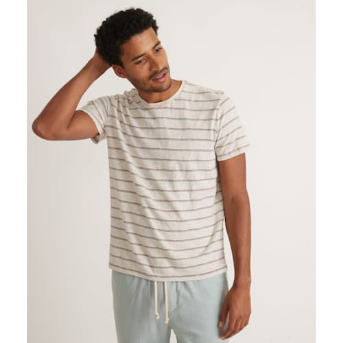 laydown image of Heavy Slub Stripe T-Shirt