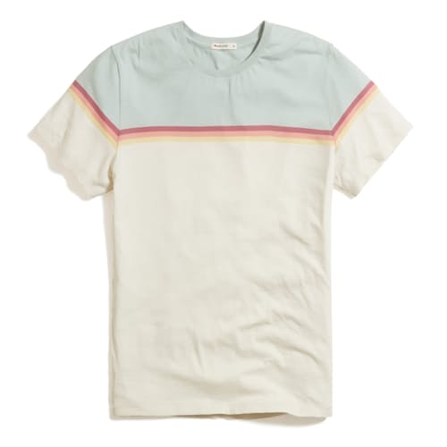 laydown image of Engineered Stripe Signature Crew T-Shirt