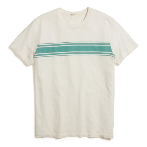 laydown image of Slub Chest Stripe T-Shirt