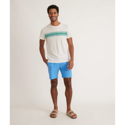 lifestyle image of Slub Chest Stripe T-Shirt