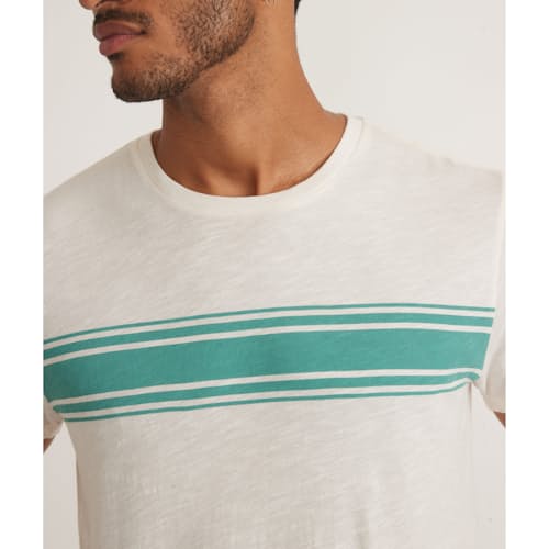 laydown image of Slub Chest Stripe T-Shirt