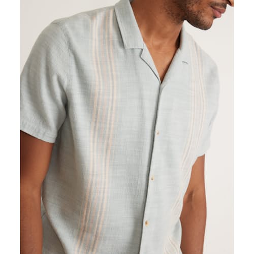 laydown image of Short Sleeve Stretch Selvage Resort Shirt
