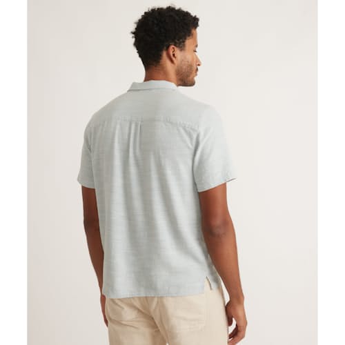 laydown image of Short Sleeve Stretch Selvage Resort Shirt