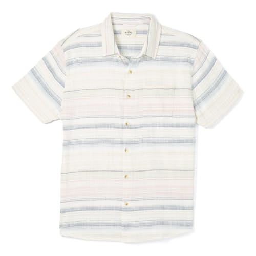 laydown image of Stretch Selvage Short Sleeve Shirt