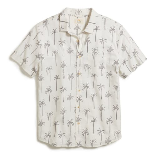 laydown image of Stretch Selvage Short Sleeve Shirt