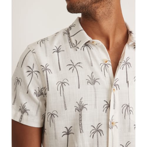laydown image of Stretch Selvage Short Sleeve Shirt