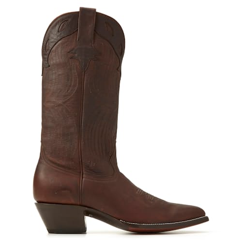 laydown image of Huckberry x Wythe Leather Western Boot