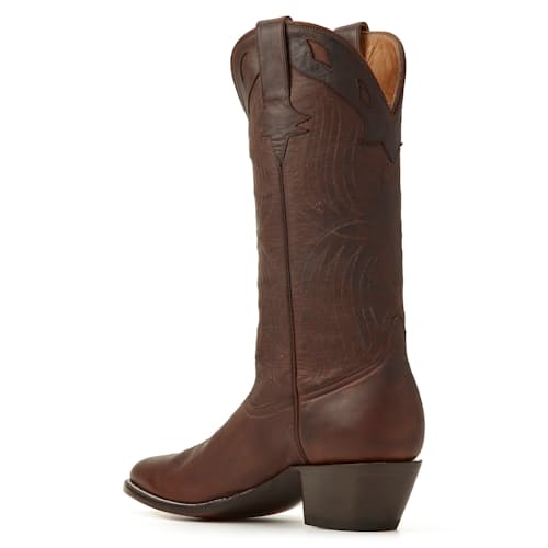 laydown image of Huckberry x Wythe Leather Western Boot