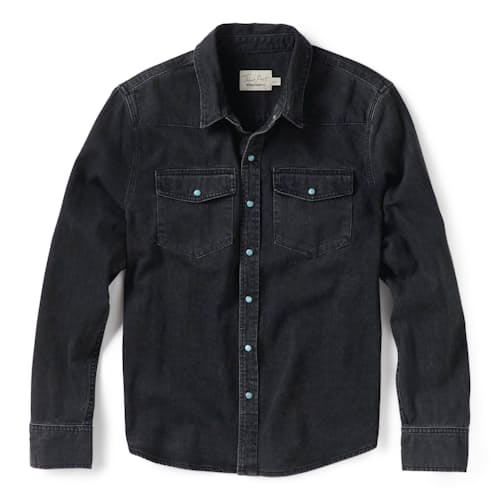 laydown image of Huckberry x Thomas Rhett Western Shirt