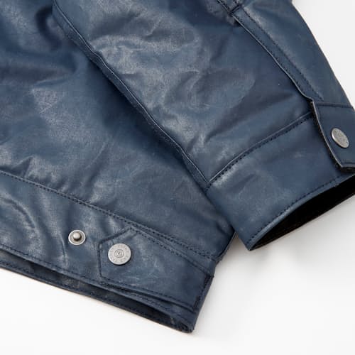 lifestyle image of American Made Waxed Mill Jacket