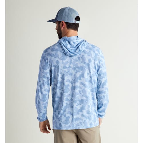on model image of Bamboo Lightweight Performance Hoodie