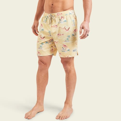 on model image of Deep Set Swim Trunks - 7"