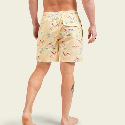 on model image of Deep Set Swim Trunks - 7"