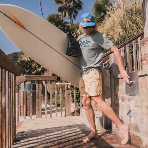 lifestyle image of Deep Set Swim Trunks - 7"
