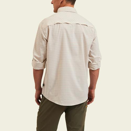 on model image of Matagorda UPF Long Sleeve Shirt