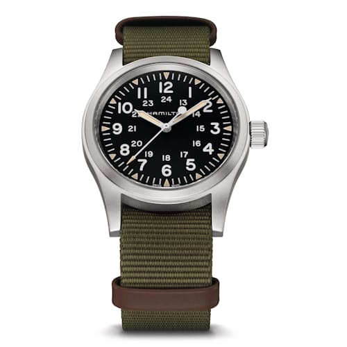 laydown image of Khaki Field Mechanical 38mm Watch