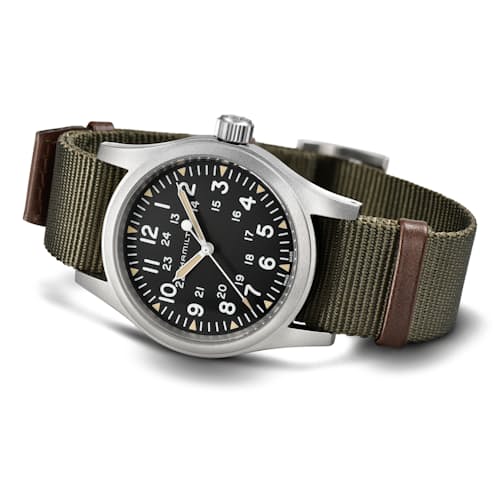 laydown image of Khaki Field Mechanical 38mm Watch