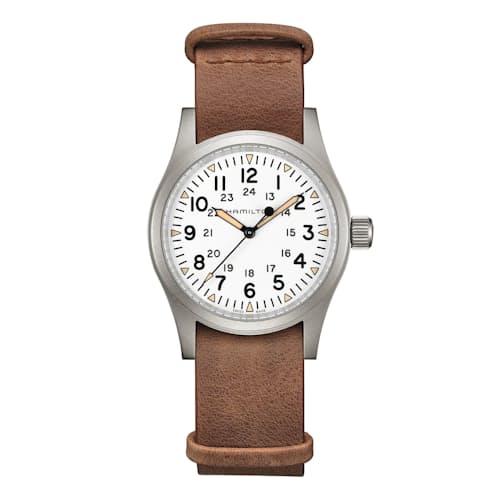 laydown image of Khaki Field Mechanical 38mm Watch H69439511