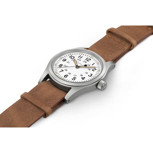 laydown image of Khaki Field Mechanical 38mm Watch H69439511