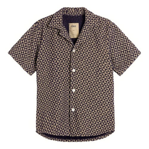 laydown image of Camp Collar Terry Shirt