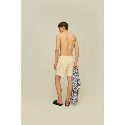 on model image of Porto Waffle Shorts - 6"