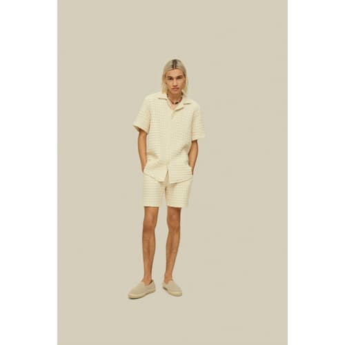 on model image of Porto Waffle Shorts - 6"