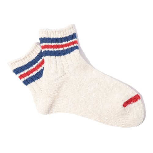 laydown image of Slub Crew Stripe Socks