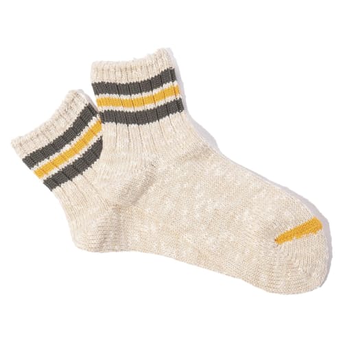 laydown image of Slub Crew Stripe Socks