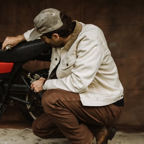 lifestyle image of American-Made Heritage Mill Pant